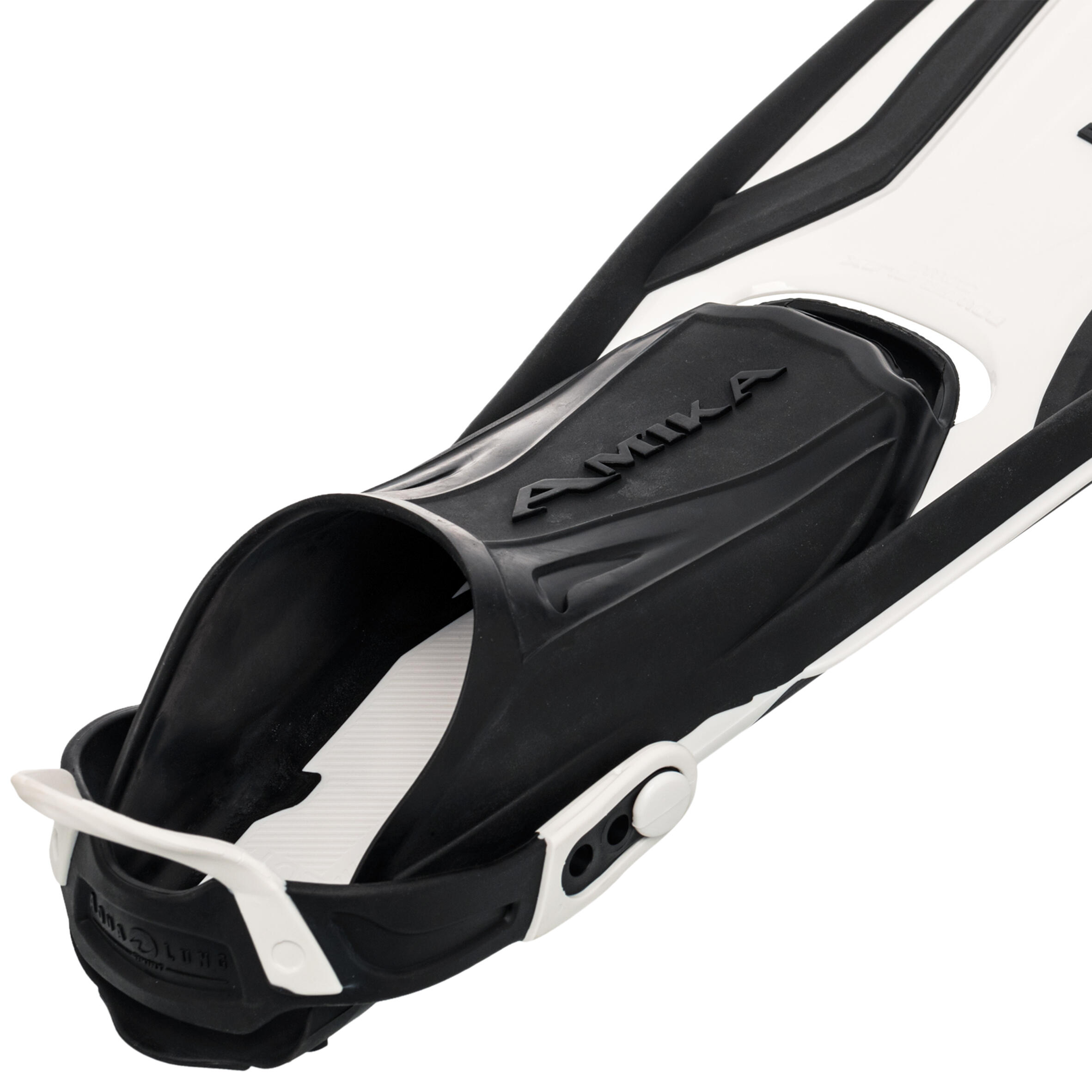 Adult Snorkelling Fins Aqualung Amika - Black and White 4/5