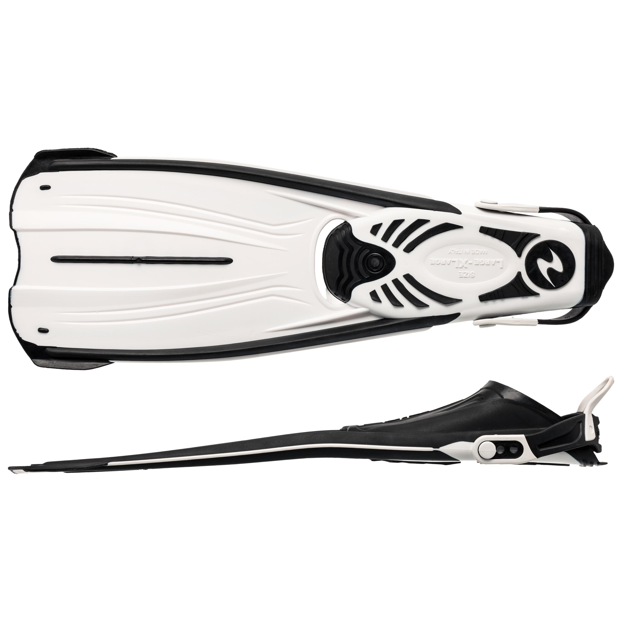 Adult Snorkelling Fins Aqualung Amika - Black and White 3/5