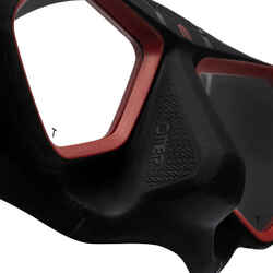 SPEARFISHING AND FREEDIVING MASK WOLF - BLACK/RED