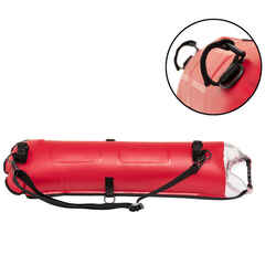 Long spearfishing buoy with watertight compartment