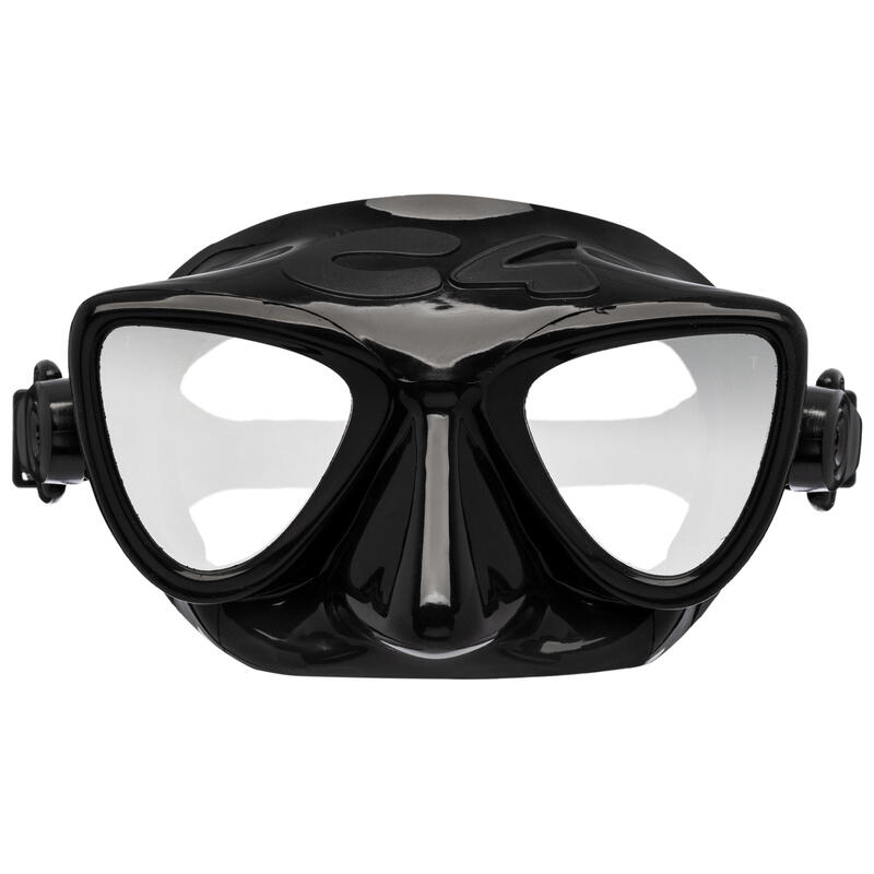 Máscara de Pesca Submarina y Apnea C4 Carbon Plasma Negro Lentes Espejo