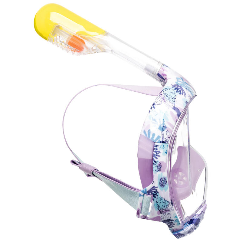 Volgelaats-snorkelmasker voor kinderen Easybreath zeemeermin XS (6-10 jaar)