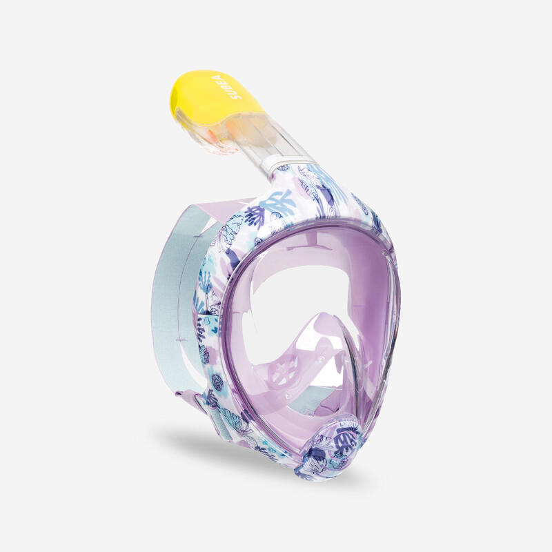 Volgelaats-snorkelmasker voor kinderen Easybreath zeemeermin XS (6-10 jaar)