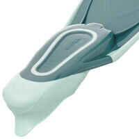 Kids' Snorkelling Fins SUBEA SNK 500 - Pastel Mint and Grey Blue