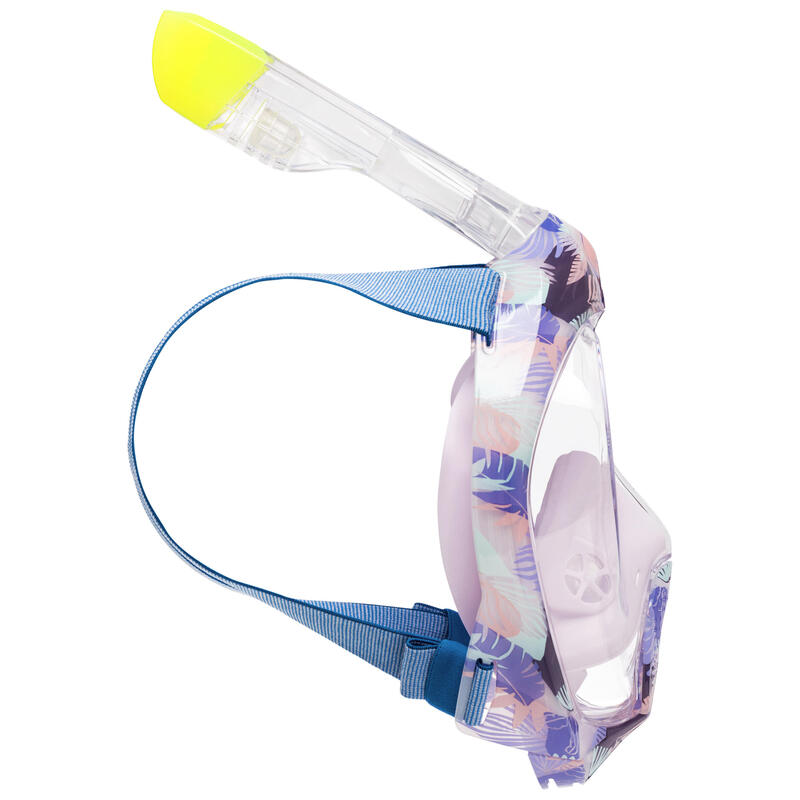 Maschera snorkeling adulto EASYBREATH 540 FREETALK LEAF DREAM superficie valvola acustica 