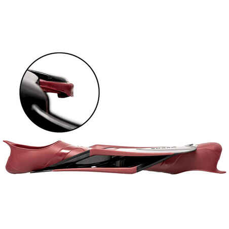 Adults’ snorkelling fins SUBEA SNK 500 - maroon