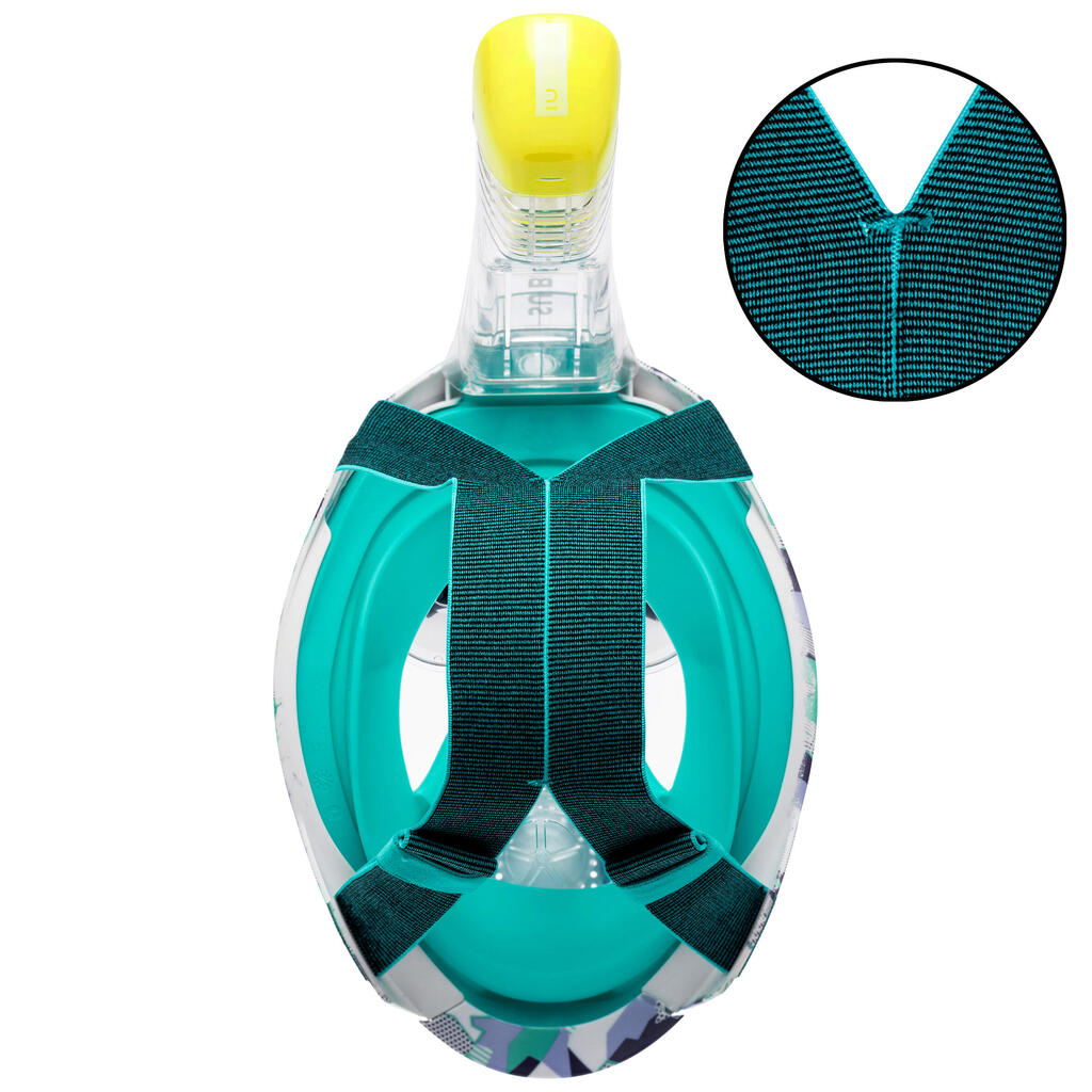 Maska za ronjenje Easybreath + sa akustičnim ventilom (> 10 godina) - ljubičasta