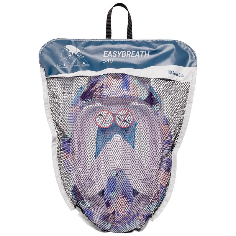Maska do snorkelingu Subea Easybreath+ 540 Freetalk powierzchniowa Leaf Dream