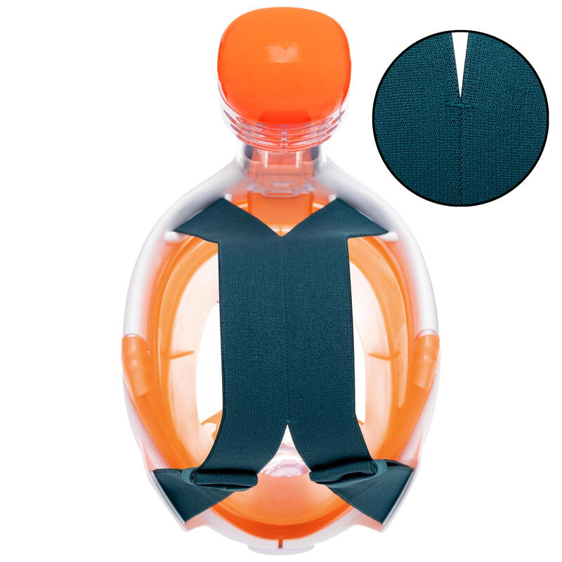 Snorkelmasker voor kinderen Easybreath oranje XS (6-10 jaar)