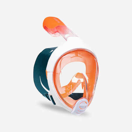 Oranžna maska za potapljanje na površini EASYBREATH za otroke (velikost XS) 
