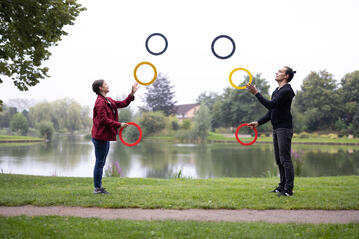 Jongleren en circus