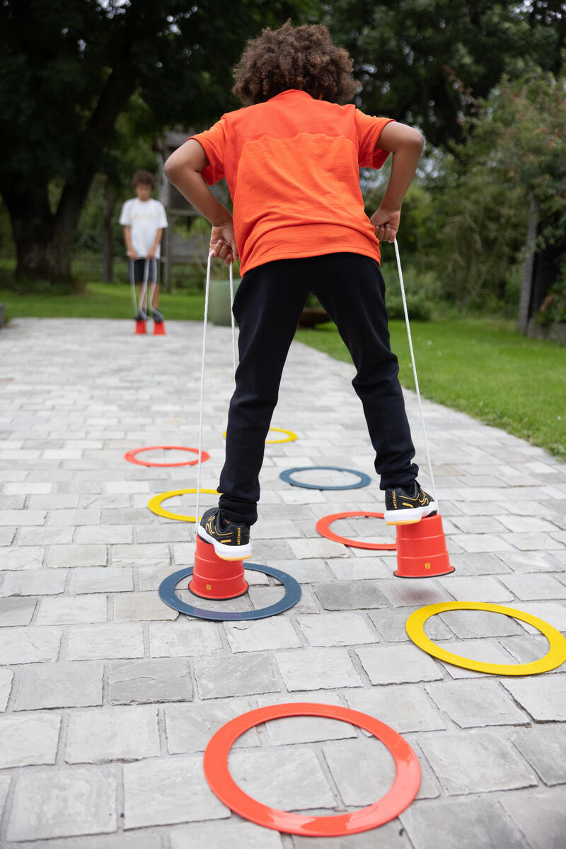 Trampoli bambini con corda e inserti antiscivolo