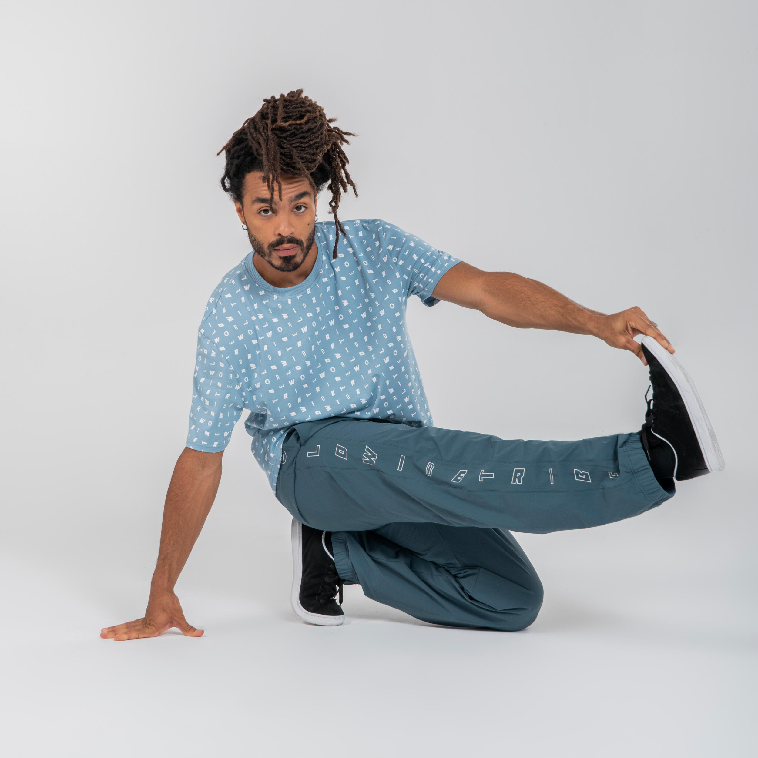 Pantalon de danses urbaines bleu gris homme 2/9
