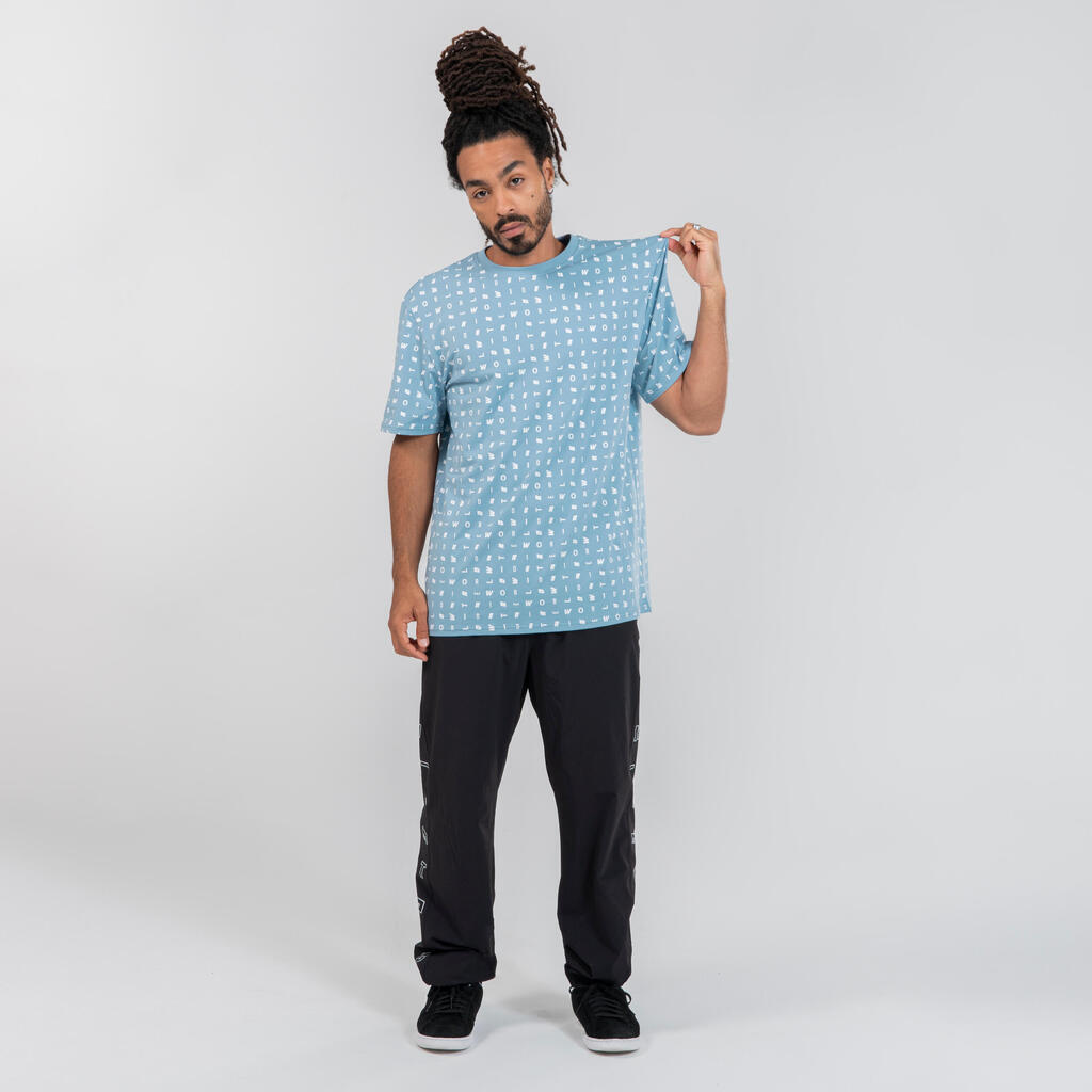 Men's urban dance t-shirt - blue/print