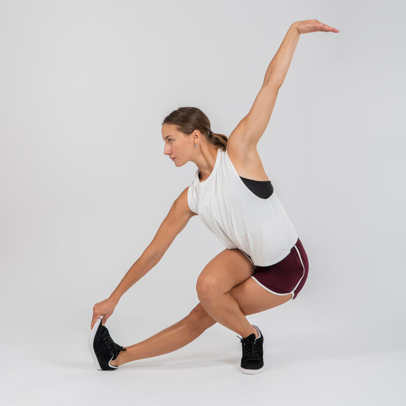 Débardeur de danses urbaines blanc cassé femme