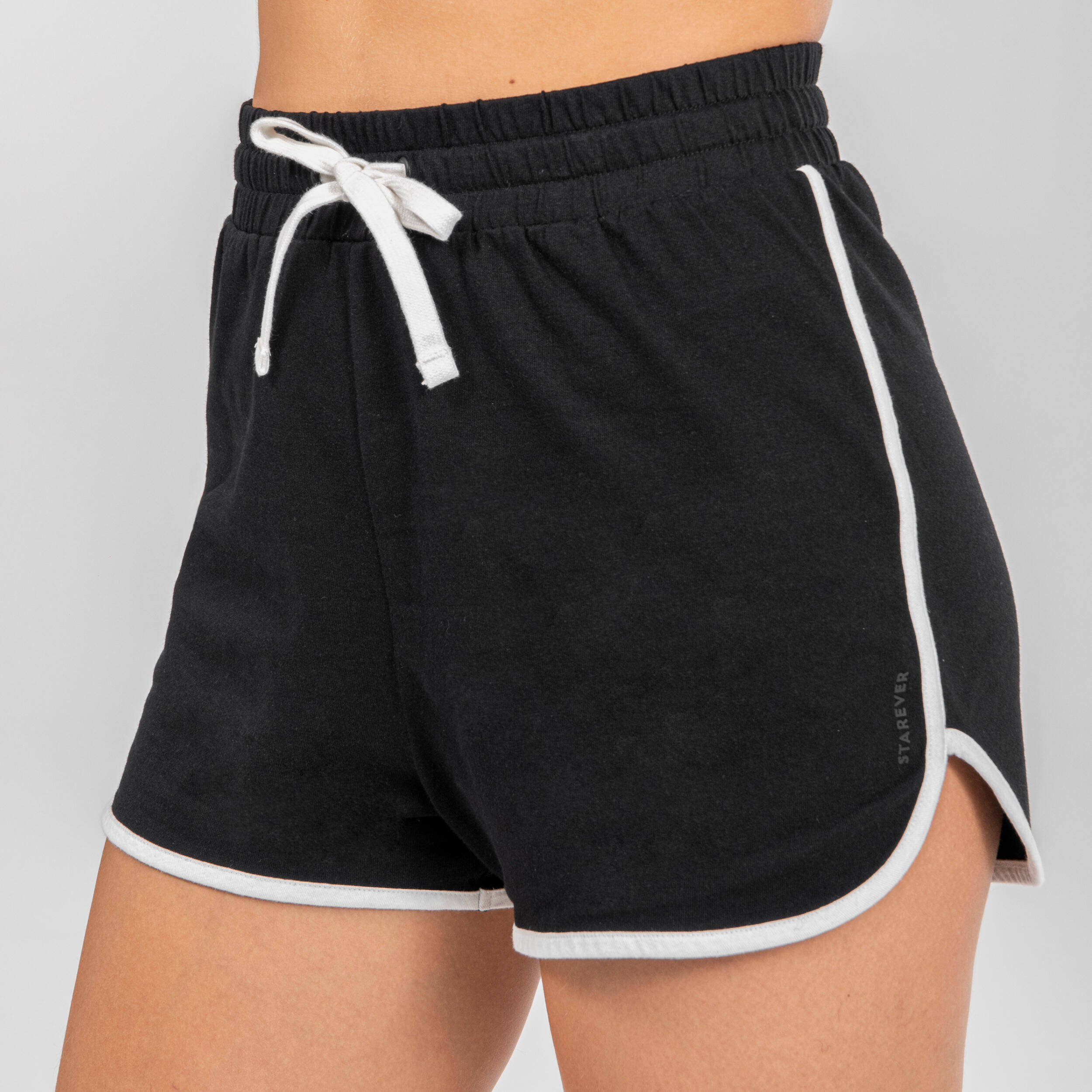 Women's High-Waist Modern Dance Shorts - Black -  3