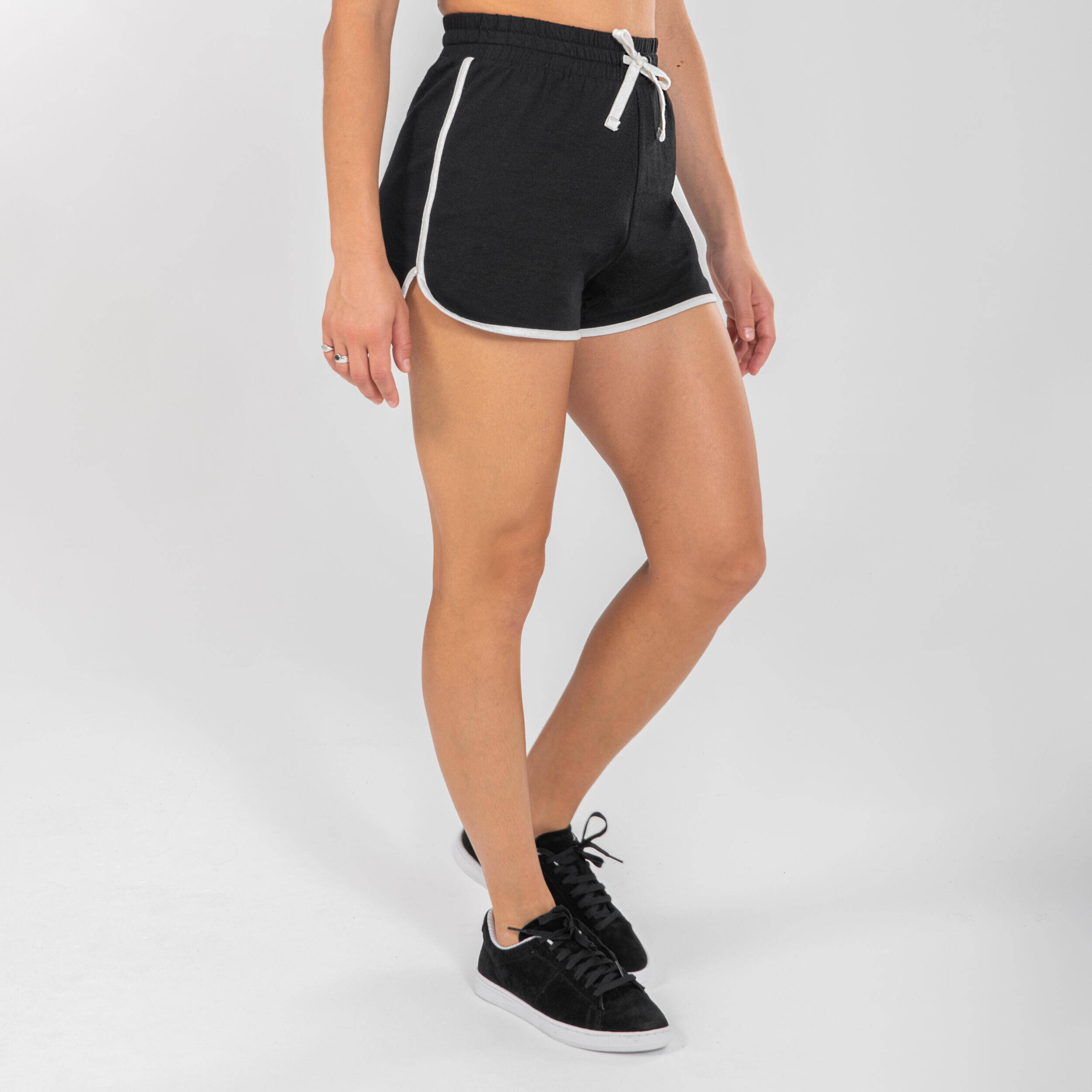 Women's High-Waist Modern Dance Shorts - Black