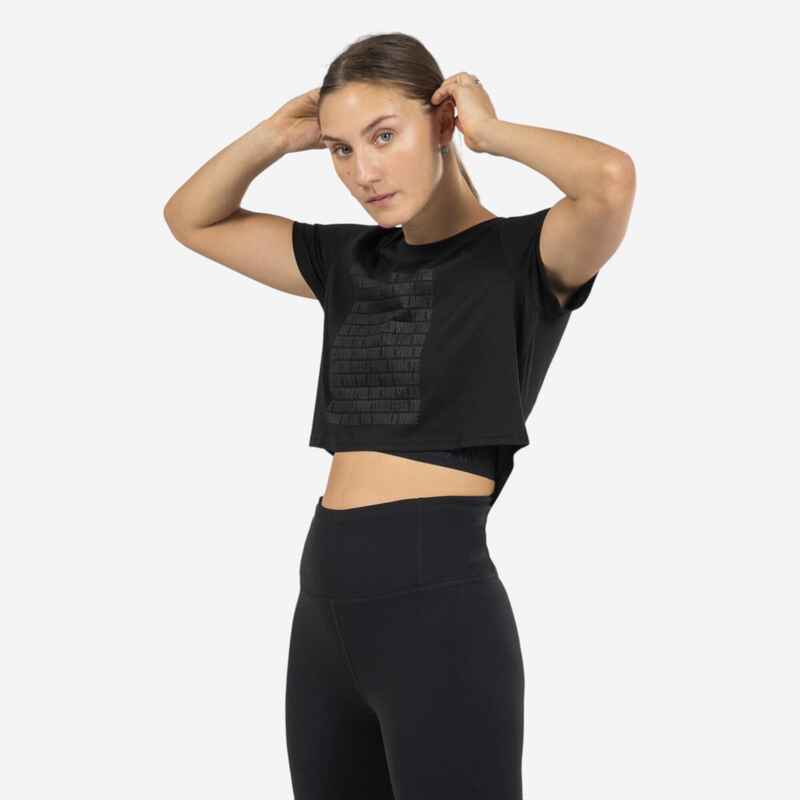 Crop Top Urban Dance Damen schwarz