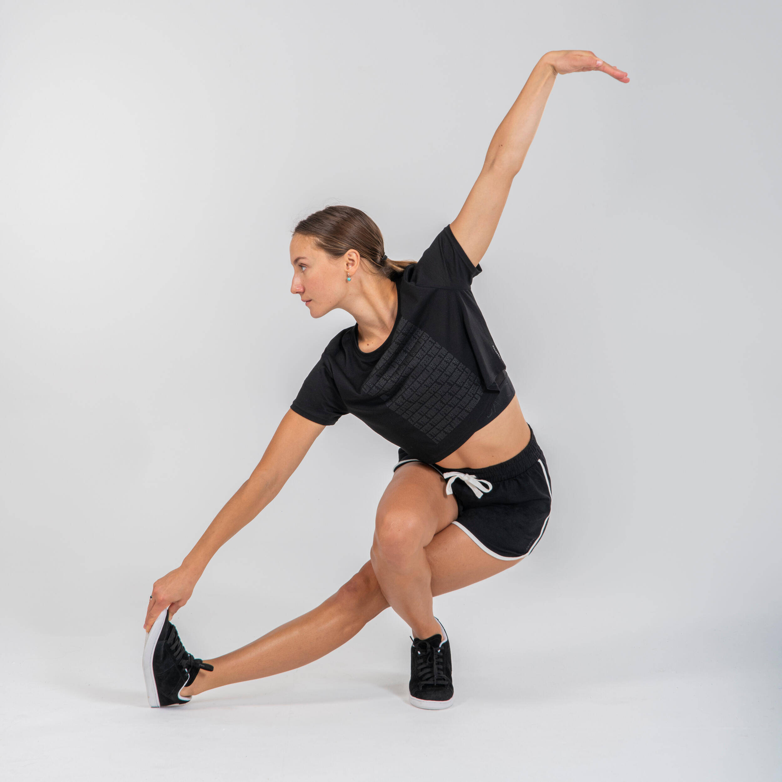 Women's High-Waist Modern Dance Shorts - Black -  5