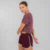 Women's Urban Dance Crop Top - Dark Burgundy