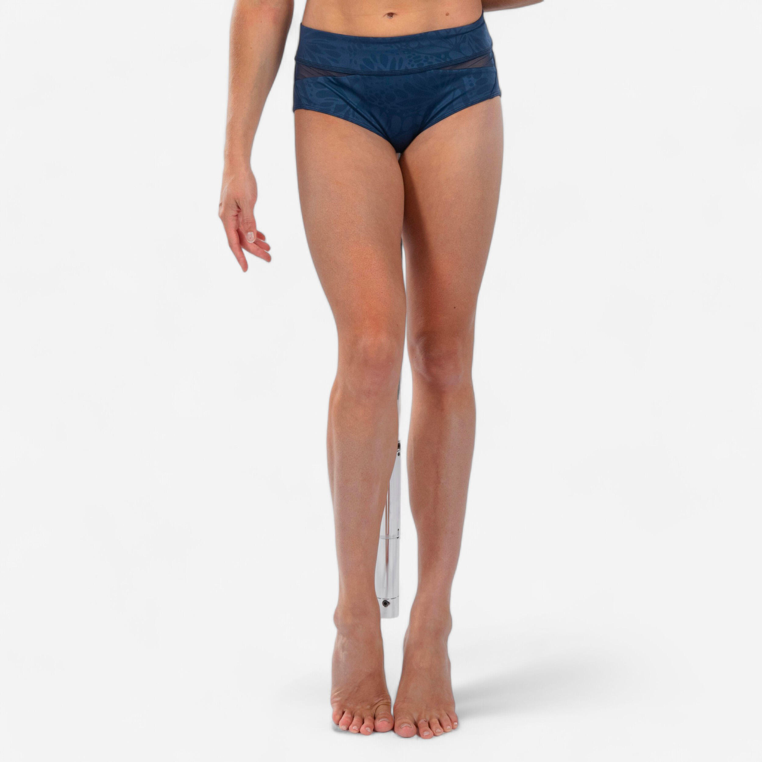Calções de pole dance mulher com grafismos azul