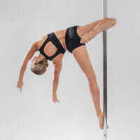 Sujetador-Top Pole Dance Mujer Negro Rellenos Extraíbles Doble Material