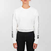 Girls' Modern Dance Cropped Sweatshirt - White