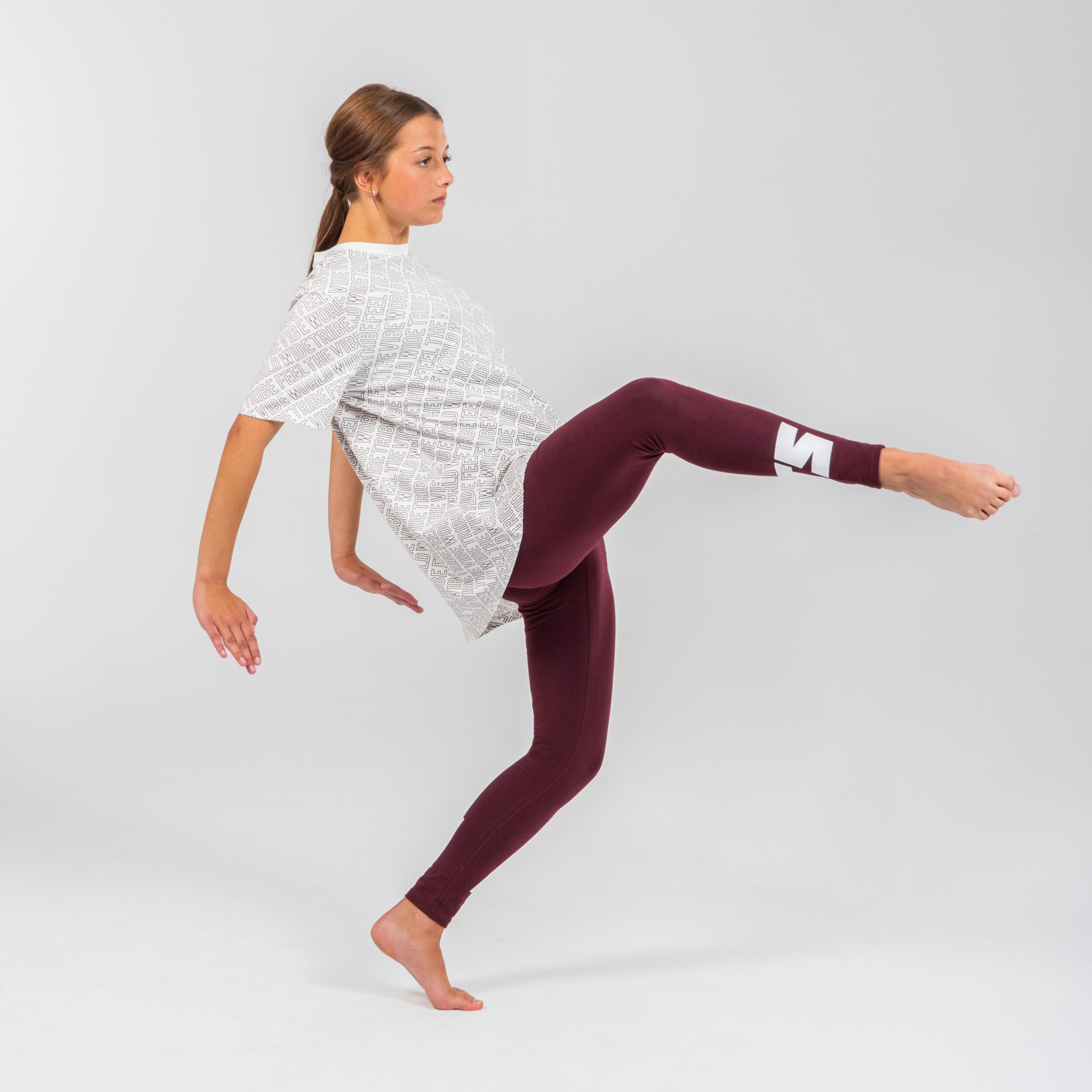 Girls' Oversize Printed T-Shirt - Off 