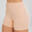 Naadloze dansshort met hoge taille voor modern jazz voor dames beige