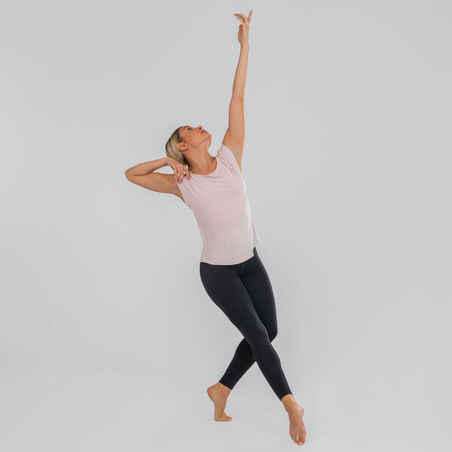 Women's Modern Dance Loose Cross-Back T-Shirt - Pink