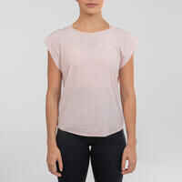 T-Shirt Modern Dance fließend gekreuzte Rückenpartie Damen rosa 