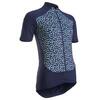 CAMISOLA DE MANGA CURTA DE BICICLETA DE ESTRADA RC500 MULHER AZUL MARINHO FLORAL