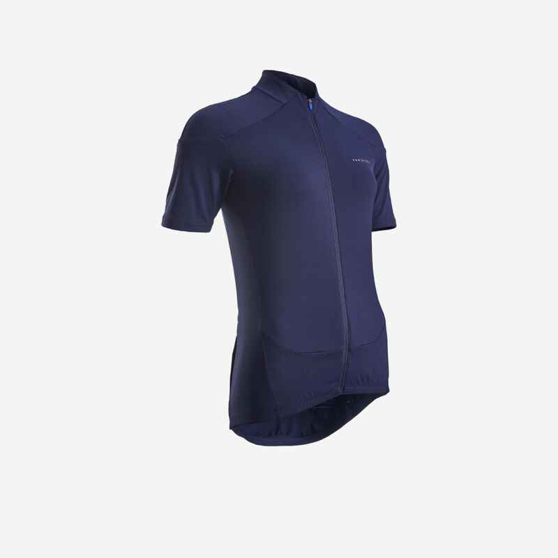 Radtrikot kurzarm Rennrad RC 500 Damen dunkelblau Radtrikot kurzarm Rennrad RC 500 Damen dunkelblau