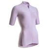 Maillot Ciclismo Carretera Endurance Mujer Lila Manga Corta Verano