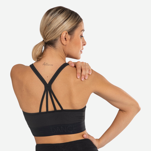 Brassière danse moderne fines bretelles Femme - noir