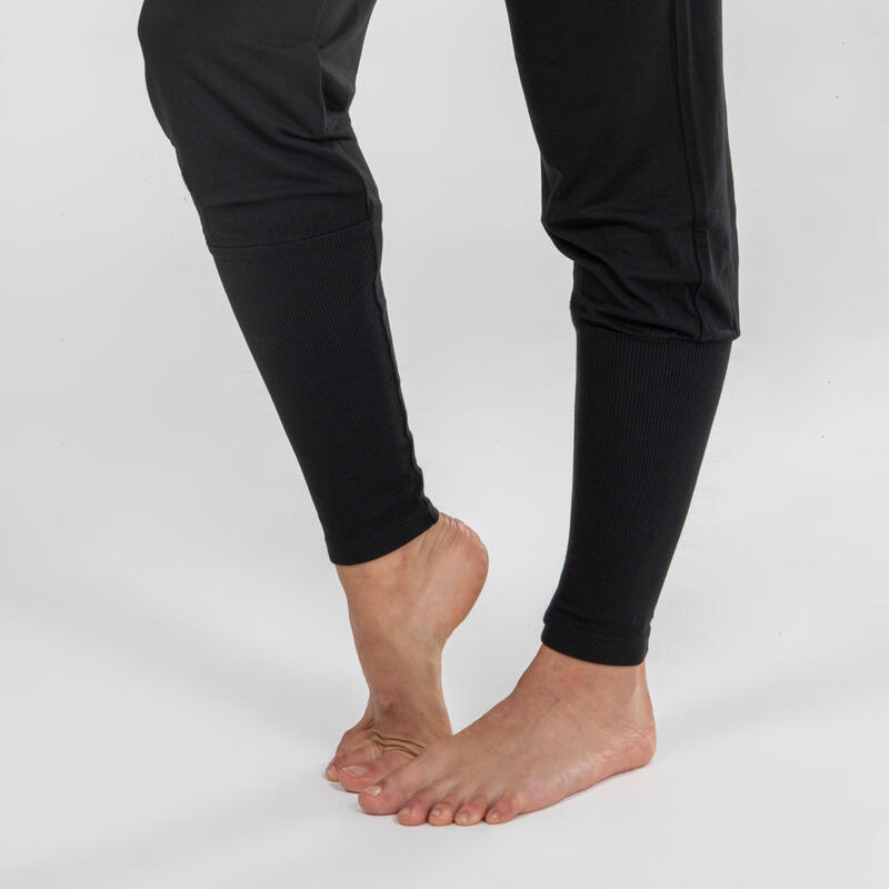 Pantaloni donna danza regular fit traspiranti neri