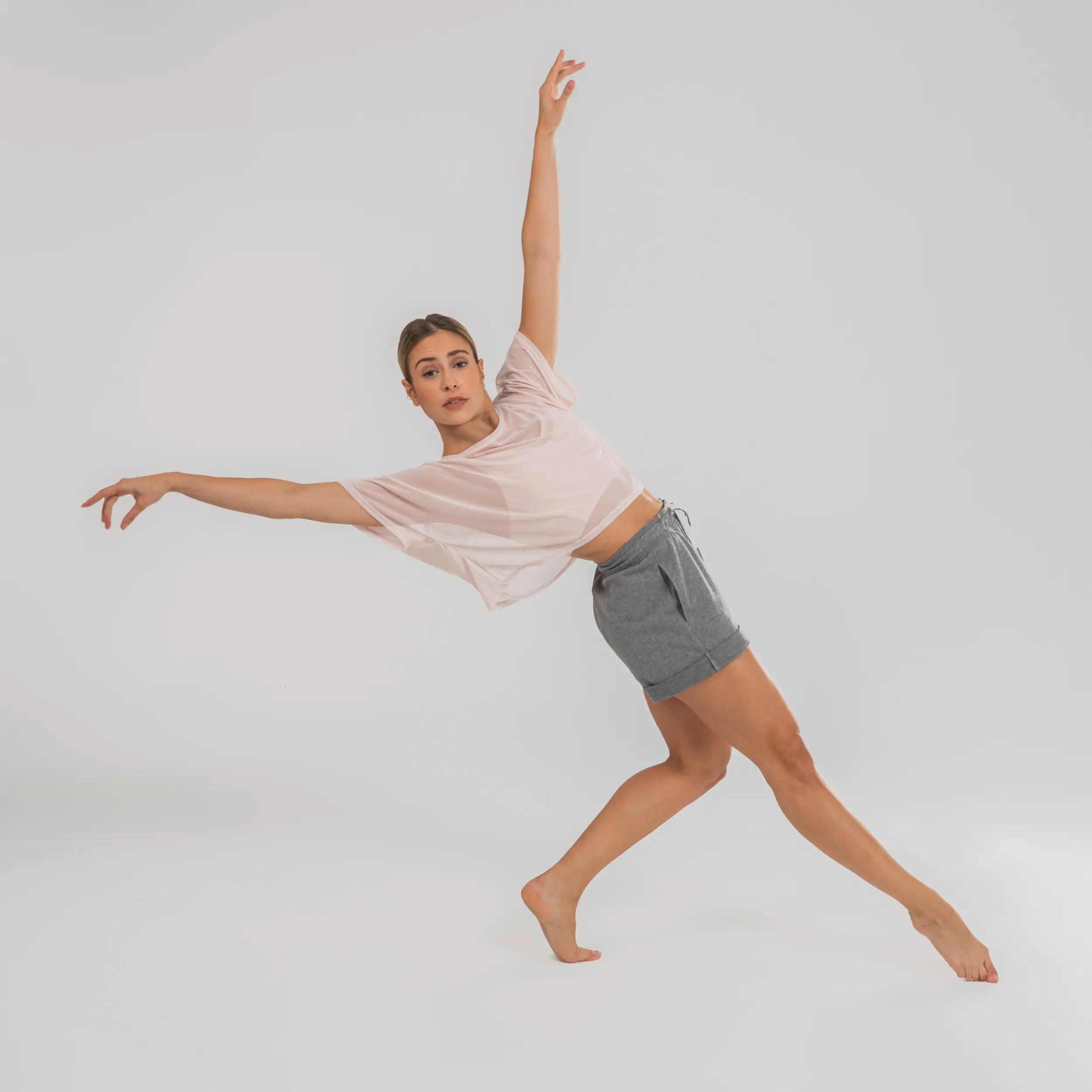 Short danza moderna talle alto gris mujer 3/5