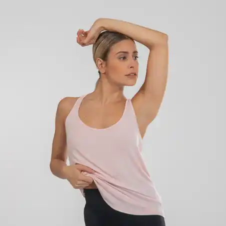 Women's Modern Dance Loose Tank Top - Pink