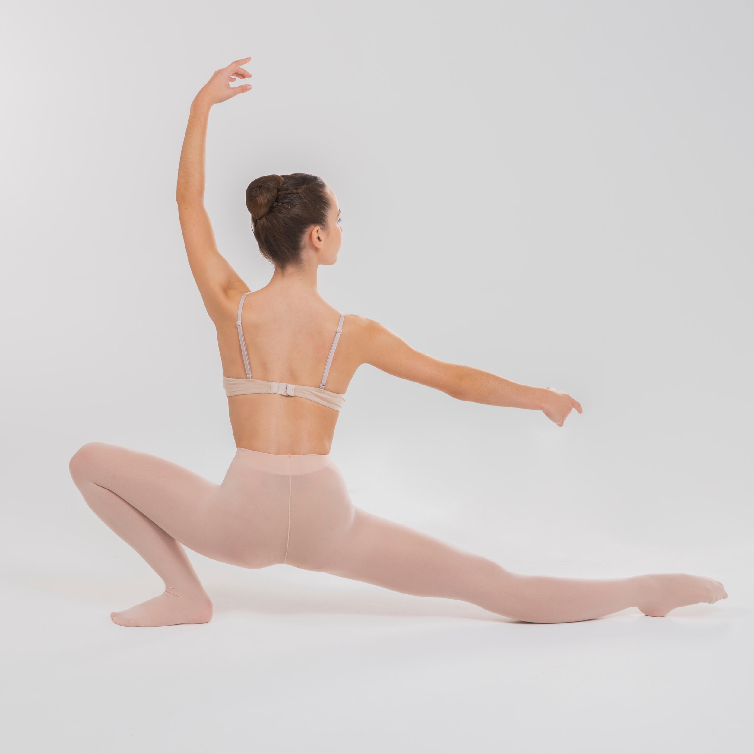 Collant donna danza classica con piede rosa