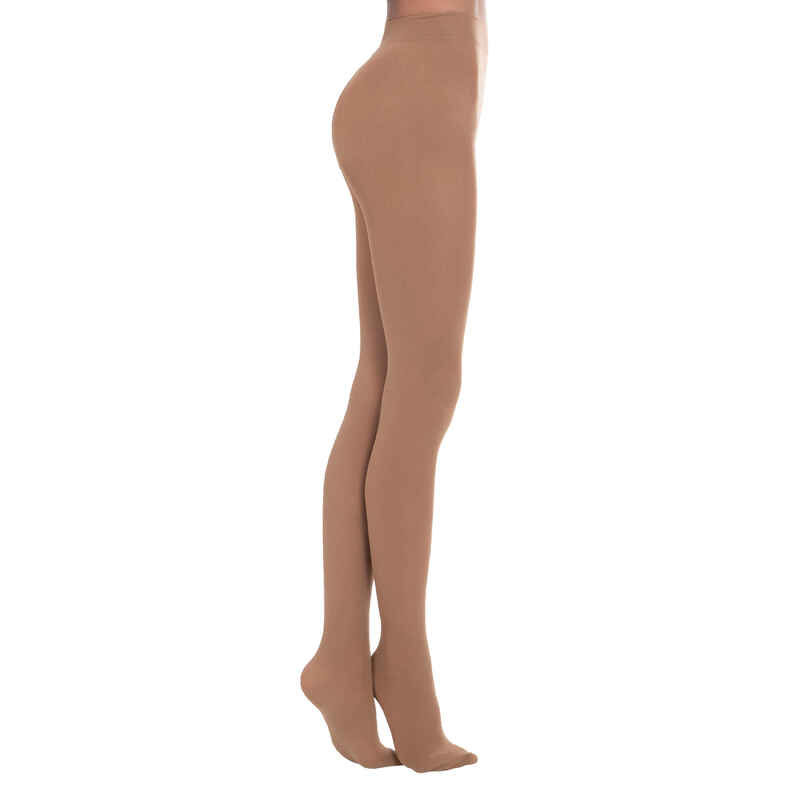 Ballettstrumpfhose Mädchen mittelbraun Ballettstrumpfhose Mädchen mittelbraun