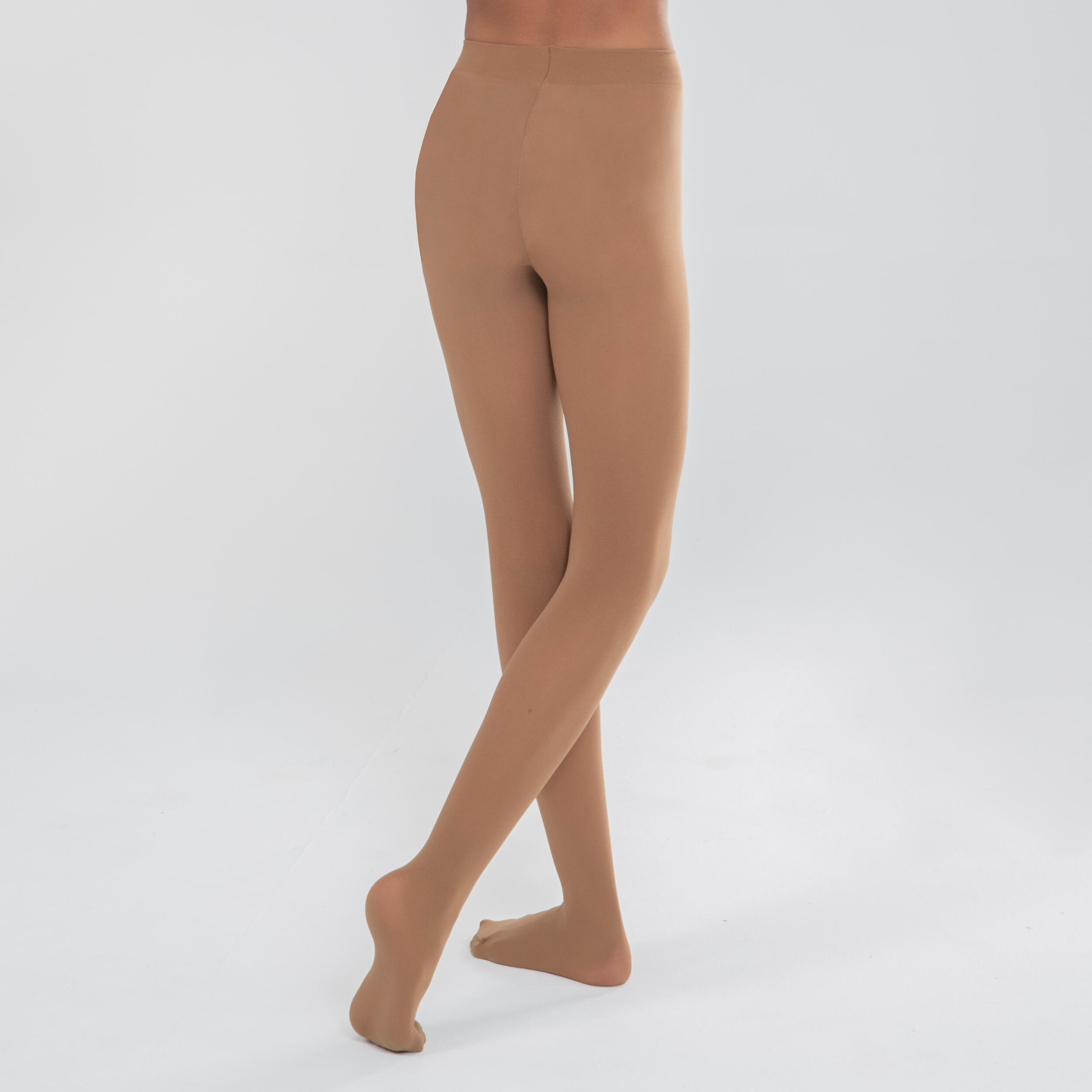 Girls' Ballet Tights - Brown 4/4