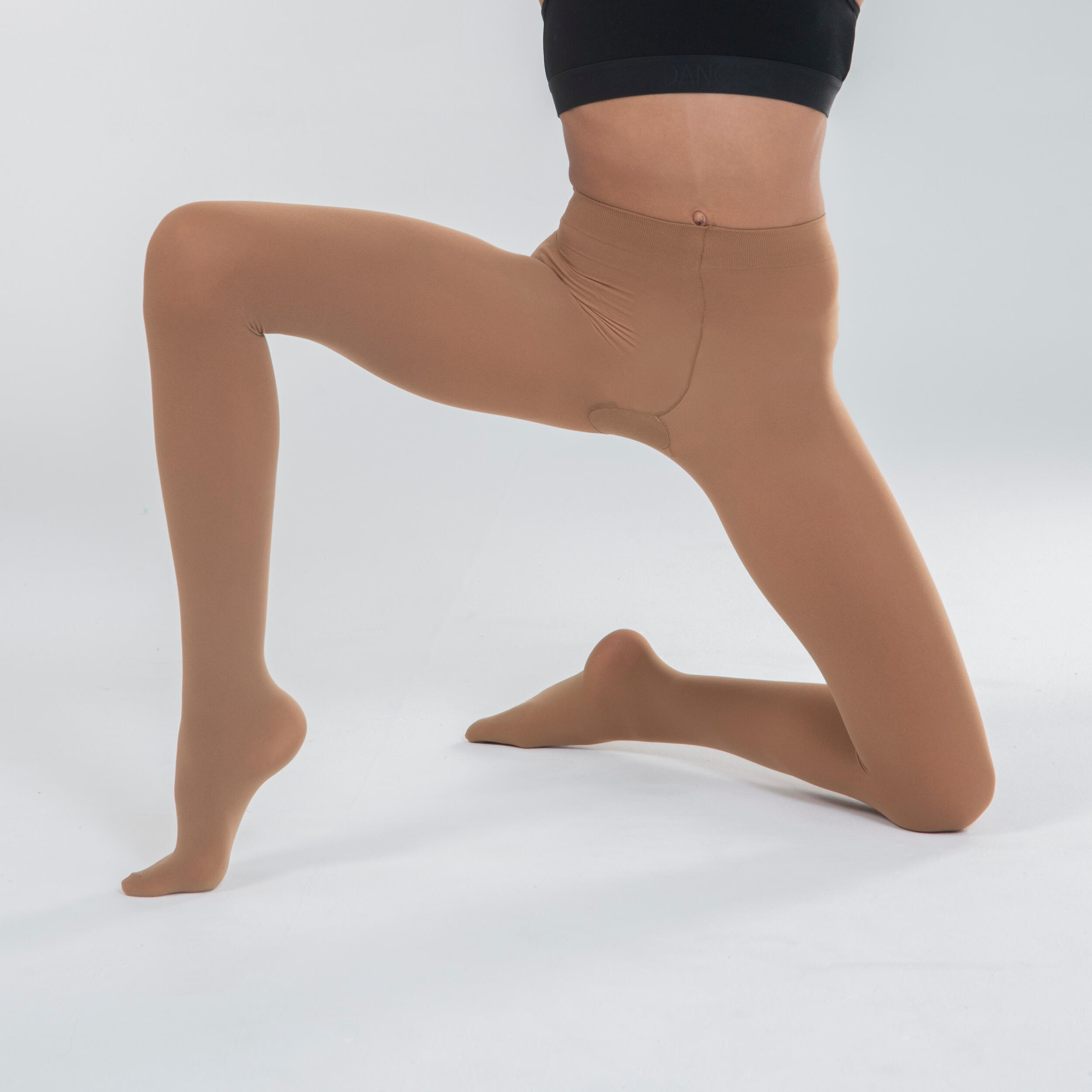 Collants de danse classique avec pieds Fille Blanc DOMYOS Decathlon