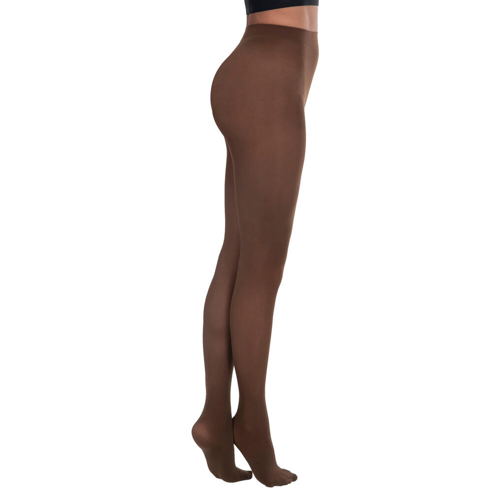 Girls' Ballet Tights - Dark Brown