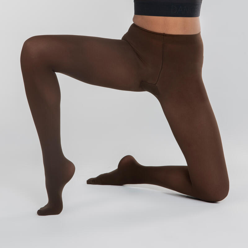 Collants de Ballet com Pé Menina Chocolate