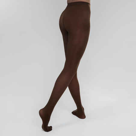 Girls' Ballet Tights - Dark Brown