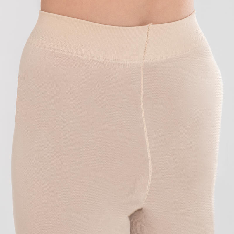 Collants de danse classique avec pieds beige fille