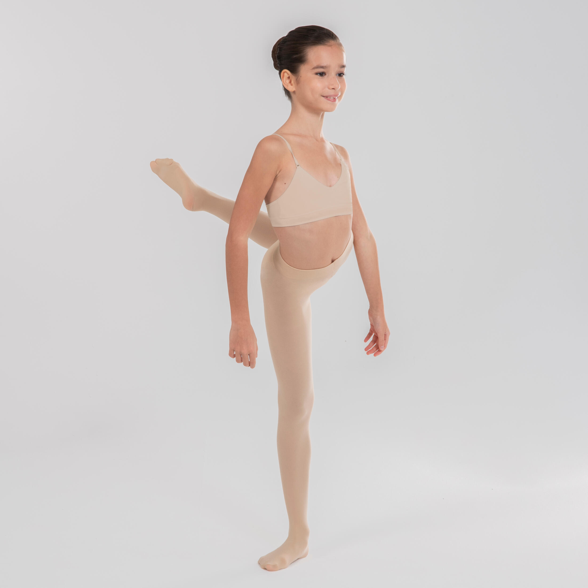Girls' Ballet Tights - Beige - Beige - Starever - Decathlon