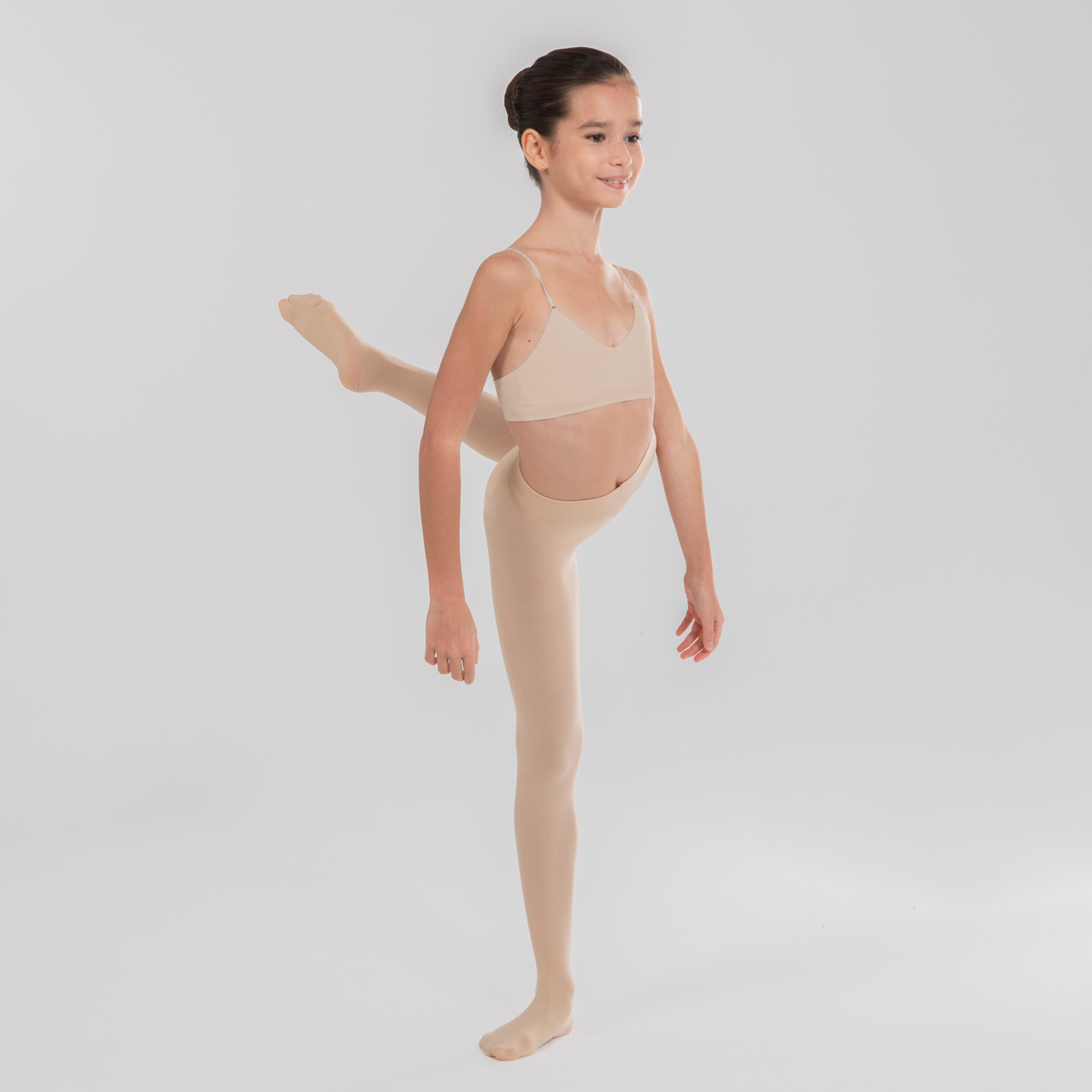Girls’ Ballet Tights - Beige - STAREVER