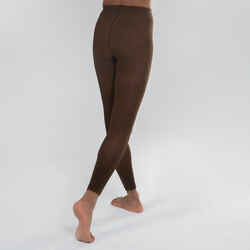 Girls' Footless Ballet Tights - Dark Brown