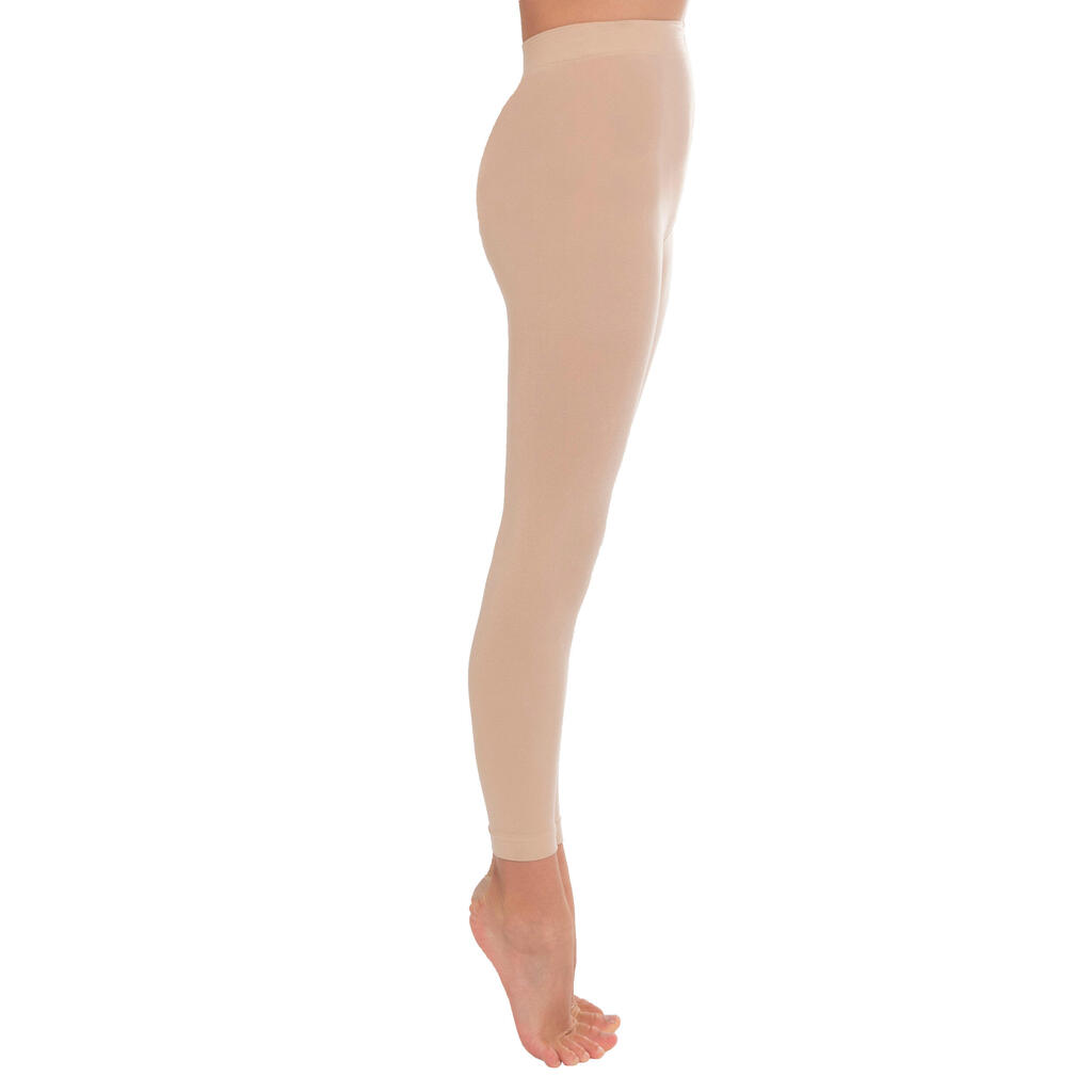 Girls' Footless Ballet Tights - Beige